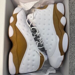 White and wheat Retro Jordan 13’s men’s 9